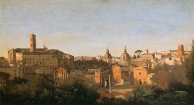 The Forum Seen from the Farnese Gardens by Jean Baptiste Camille Corot
